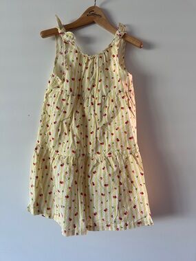 Zara Strawberry Print Tie-Shoulder Sundress size 6